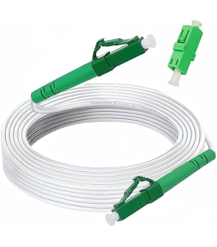 Cable Fibre Optique 15m Elfcam - Câble/Rallonge Fibre Optique SC-APC à SC-UPC {Jarretière Cable Fibre Optique 20m