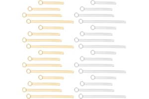 SUNNYCLUE 1 Boîte 32Pcs 4 Tailles Charmes de Barre Rectangle Pendentifs en Acier Inoxydable Long Vertical Blanc Charmes de Barre pour DIY Boucles d'oreilles Colliers Artisanat Faire Fournitures