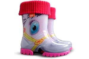 GOLDKIDS Demar LUX Gummistiefel Regenstiefel Kinderstiefel gefüttert mit Innensocken Mädchen Jungen