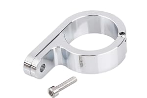 Bid4ze Universal 1.25" Chrome Handlebar Mount Clamp Clock Bracket for Car Motorcycle Crash Bar Guard for Harley Y-amaha H-onda S-uzuki