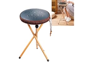 TAZZOR Handpan Drum Ständer, Haltbarer Ätherischer Trommelständer, Massivholz Verstellbar Dreieck Ausziehbar Snare Halter, Ständer Für Ätherische Trommel/Handpan