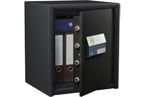 Burg-Wächter Möbeltresor mit elektronischem Zahlenschloss, Combi-Line, Sicherheitsstufe S2, Feuerschutz LFS 30 P, VdS-geprüft, 15 l, 44 kg, CL 440 E, Schwarz
