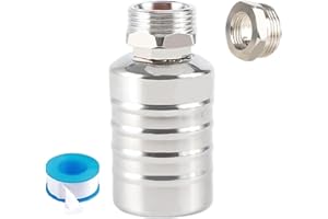 MAGIC SELECT Válvula de Flotador Automática, de 1 Pulgada con Entrada Superior. Válvula de Control del Nivel de Agua para Piscina, Tanque de Agua. Válvula de Llenado Automátco. Ácero Inoxidable 304.