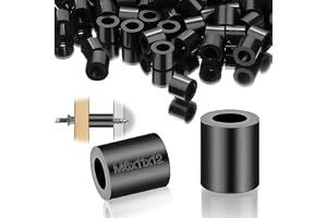 SWTYExt Distanshylsor M6 runda avståndshållare 50 st. nylonbrickor plast distanshylsa ABS gummi avståndshållare isolering sidoskivor 11 x 12 mm svart distansskivor för M6-skruvar