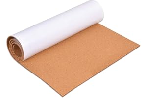 Okydoky Self-Adhesive Cork Roll, 3mm Thick Cork Roll for Walls, 40 * 120cm Bulletin Board for Office, Home, School(3mm,UK)
