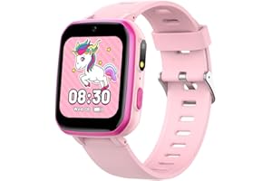 EICHHOO Gifts for 8 9 10 11 12 Year Olds Girls: Kids Smart Watch Birthday Presents for Girls Age 6 7 8 9 Smartwatch with Unicorn Wallpaper, Games, HD Camera, Video & Music Player Toys Gift for Children