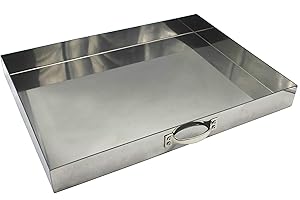 Grillclub Solid Stainless Steel Ash Tray 55 x 40 cm / No Coal Box For e.g. Grill Fireplace (60 x 40 cm) Grill Grate Fireplace Grill