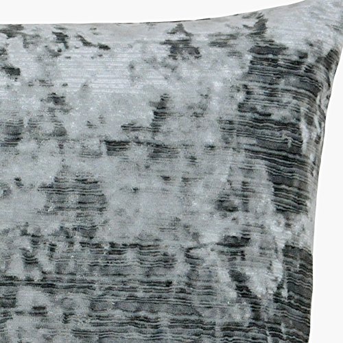 Riva Paoletti Paoletti Neptune Premium Crushed Velvet Square Cushion Cover, Graphite Grey, 58 x 58 cm