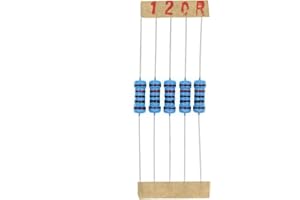 HUABAN 100 Pièces 1 Watts 1W 120R 120 Ohm 1% Résistance à film métallique