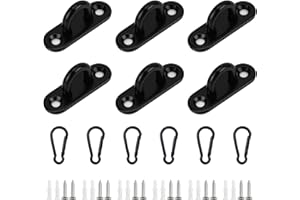 FISH DRAGATE 6 pcs plaque oeillet acier inoxydable m5,crochet inox avec vis et tube télescopique,mousquetons,crochets de fixation pour bateau, plafond, balançoire, hamac