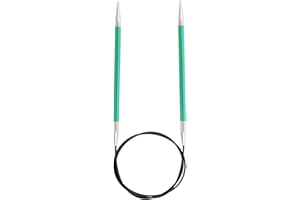 KNITPRO KNIT PRO KP47126 Zing: Fixed Circular Knitting Pins: 80cm x 3.25mm, 3.25mm , Green