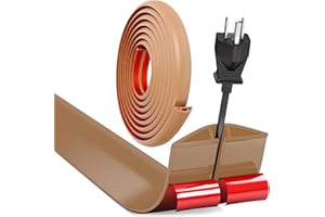 ZephyrCraft Boden Kabelbrücke, 30 mm x 3,0 m Länge, Selbstklebende Bodenkabelabdeckungen, Boden-Kabelabdeckung für Kabel, Boden-Kabelkanal für Wand, Außenkabelschutz für Zuhause, Büro, Lager (Braun)