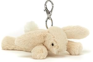 Jellycat Smudge Rabbit Bag Charm, 3 inches - Rabbit & Bunny Plush Keychain - Great Gift Idea