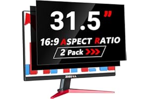 ‎ZOEGAA ZOEGAA 2 Stück Blickschutzfolie 31.5 Zoll Monitor 16:9 Entwickelt und Produziert Fabrik,Abnehmbar und Anti-Blaulicht Blickschutzfilter für HP Dell Acer Asus Samsung Lenovo