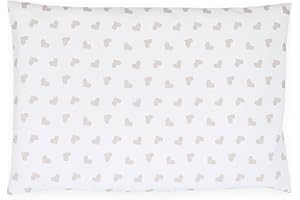 ‎BALBINA Balbina Kissenbezug 80 x 80 cm für Kinder & Babys, Kopfkissenbezug 100% Baumwolle, für Kinderzimmer, Kinderwagen oder Kinderbett, Baumwoll-Kopfkissenbezug mit Reißverschluss, Herzen beige/Weiß