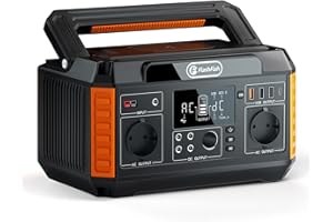 FF FlashFish P60 Generateur Electrique Portable 560W Surge 1100W,Station Electrique 520Wh,Haute Capacité Batterie Solaire 140400mAh, Alimentation de Secours pour Extérieur, Camping-cars,Domestique