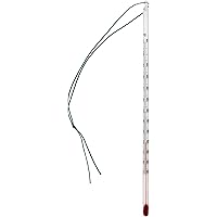 Lantelme Tee Thermometer 24 cm Glas Teethermometer Temperaturbereich bis 110 °C Analog Teewasser Glasthermometer 4090