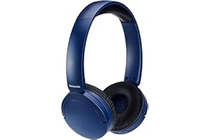 Panasonic HF630, Casque Audio sans Fil Supra-auriculaire, Micro Intégré, Bluetooth 5.3, Multipoint, Design Pivotant, jusqu'à 72 Heures d'Autonomie, USB-C, Bleu
