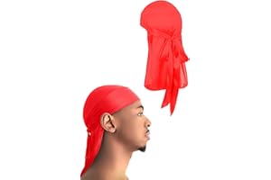 Mollisons Silky Durag - Perfect for Waves, Braids, Dreadlocks & Headwrap | Premium Durag for Men & Women | Wide & Long Tail | Ultra-Soft & Wrinkle Free Satin | Everyday Fashion Accessory