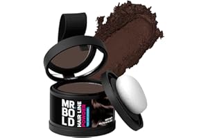 MR.BOLD Mr Bold Hairline Powder MEDIUM BROWN - Instantly Hair Color Shadow Cover Gray Hair Root Touch Up Hair Color for Gray Coverage, Hair Shadow Toppers for Women & Men, Thin Hair Powder 4g
