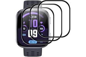BEUKEI Screen Protector for Amazfit Bip 6,(3 Pack) Protector, Anti-Shatter, Scratch Resistant, NO-Bubble, 9H Hardness,Temper Glass Film