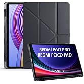 UnDePlus Xiaomi Redmi Pad 2 Pro/Pad Pro/Poco Pad 12.1in&ccedil; ile uyumlu Kılıf Kalem B&ouml;lmeli Trifolding Case (D&uuml;z Redmi Pad Değild