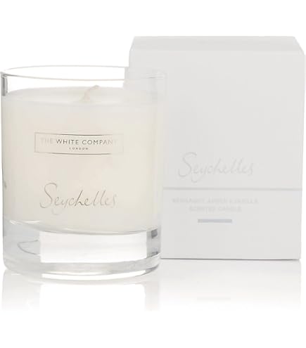 The English Soap Company geurkaars white jasmine & sandelwood