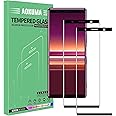 AOKUMA [2 Pezzi Pellicola 3D Vetro Temperato per Sony Xperia 5 3D Pellicola Protezione,Durezza 9H,Antiurto Antigraffio e Anti