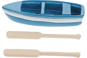 TOYANDONA Resin Mini Model Boat with Paddles for Ocean and Beach Micro Landscape Decoration Educational Toy for Creative Play and Relaxation