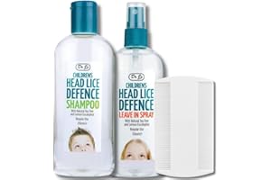 BVO LUXE Dr J’s 3-Piece Head Lice Prevention Kit – Tea Tree & Lemon Eucalyptus Shampoo, Lice Repellent Spray & Nit Comb | Natural Nit & Lice Defence for Kids | Packaging and Colours May Vary