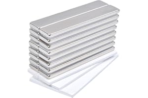 OCEUMAOA 16Piezas Imanes Neodimio Potentes Rectangulares 60x10x3mm Iman Adhesivos para Manualidades Refrigeradores de Pizarra Magnética Oficina Escuela Familia Magnet