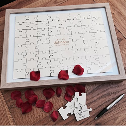 personalisiert – Hochzeit Alternative Gästebuch – 60 teilig inkl. Rahmen - 2