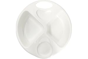 Dreambaby Top & Tail Bowl, Everyday Usage, Top & Tail Bowl for Baby's Baths, 2 Separate Areas for Top and Tail Sponges, Ergonomic Design, Lightweight & Portable, Easy Clean, 0m+, Bright White