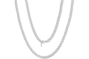 ChainsPro Stainless Steel Chains for Men Curb Cuban Necklace,4/6/10/14 (Gift Wrapped)
