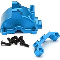 XBERSTAR Couvercle de différentiel pour Tamiya TT02 TT02D TT02B TT02RR TT02FT 1/10 RC en alliage d'aluminium pièces de mise à niveau avant et arrière (noir