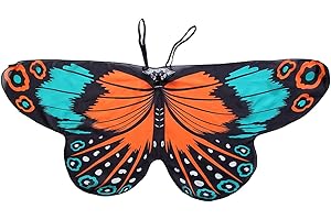 CISMARK Children's Monarch Butterfly Wings Costume for Halloween Party, One Size (3-16T)