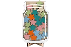 SHIGKEU Reward Jar With Stars Reward Charts Behaviour Reward Jar For Classroom Incentive Jar Positive Behavior Home School Teacher Classroom Essentials for Teachers Good Behavior Incentive