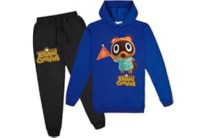 MissAc Animal Crossing Sportswear Enfant - Sweat À Capuche Manches Longues Et Pantalon Jogging Décontractée - Sports Jogging Vêtements De Fitness
