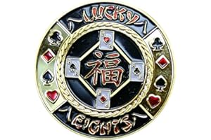 POKEO Fa. Wessel 'Poker Card Guard Lucky Eights véritable plaqué Or