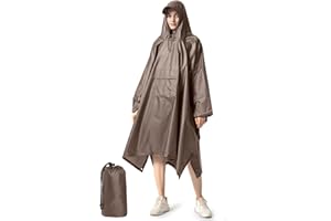 NUUR Regenponcho Damen Unisex Regencape Wasserdicht Festival Regenmantel Wiederverwendbar Rain Poncho Hiking Cycling Outdoor Mehrzweck Regenjacke mit Kapuze