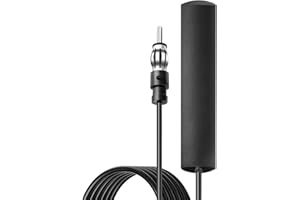 JUGNAW Adattatore Antenna Autoradio Interna Elettronica Amplificata Universale ANT-309 Amplificato con Montaggio Adesivo per Autoradio FM AM, AM 520KHz-1710KHz - Compatibile con Varie Marche