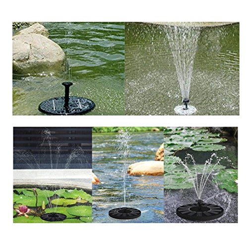 A-SZCXTOP 1.4W Solarbrunnen Wasserpumpe schwimmende treibende Pumpe mit Sauger Sonnenkollektor Sonnenstrahlbrunnen für Teiche Pool Garten - 3