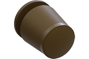 DIWARO® roller shutter stopper, 20 mm, colour: dark brown, grey, light brown, light grey, black, white, with cap and screw, material plastic, for end strip, end rail (dark brown)