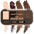 Mattlook Eyebrow Palette With Wax Cream |Travel-Friendly Eyebrow Palette With Blendable Colors For Face Makeup | Shade- Natural 02, 8 gm
