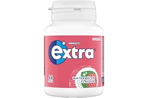 MARS Extra Watermelon Flavour Sugarfree Chewing Gum Bottle, 46 Pieces
