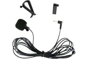 TINSHOW 3.5mm Car Microphone 3M HD Voice Assembly Mic for Kenwood Sony Boss Alpine Jensen Corehan Power Acoustik JVC Car Vehicle Head Unit External Bluetooth Enabled Stereo Radio DVD GPS, Plug and Play