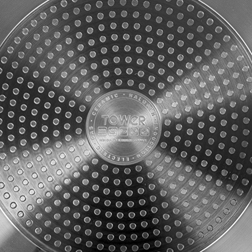 Tower T81212 Cerastone Forged Pan Set with Non Stick inner Coating, 3-Piece, Graphite