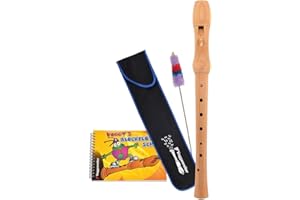 VOGGENREITER Voggy's Blockflöten-Set (dt. GW): Ahornflöte, Tasche, Wischer + Buch im Karton