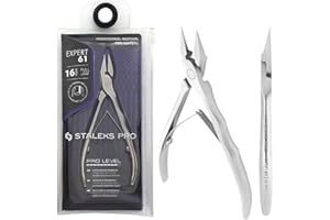 STALEKS PRO Pinze per unghie professionali per unghie incarnite 16 mm. Pedicure speciali. Acciaio inossidabile. Expert (NE-61-16)