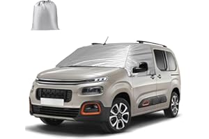 RASHION Housse de Pare-Brise Avant Compatible avec Citroen Berlingo Peugeot Partner Opel Combo 2018-2025 - Extérieur Pare-Soleil de Fenêtre Camping-Car Contre Soleil Neige Gel